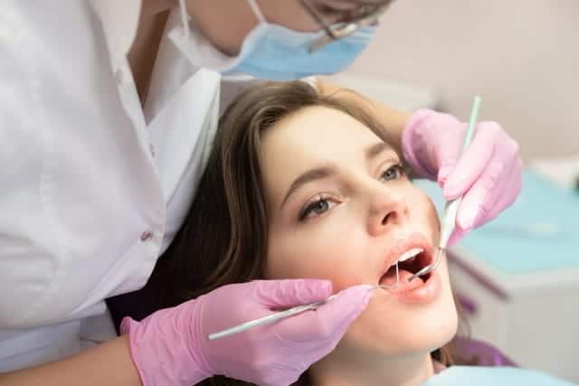 Dental examination and cleaning at Bury Dental Practice.